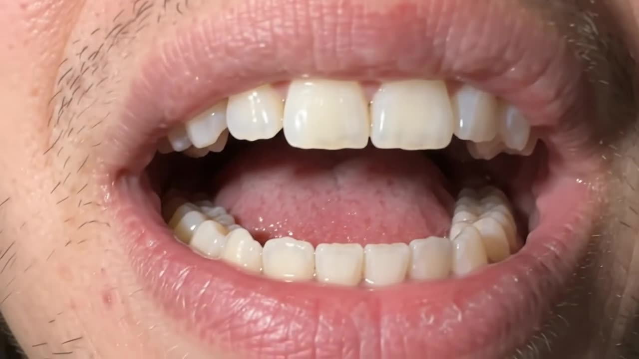 Open mouth, close up